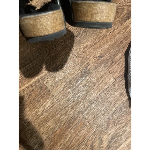 Birkenstock Arizona Shearling Suede Leather Black US M 10 W 11.5 EU 43 Unisex - Picture 10 of 12